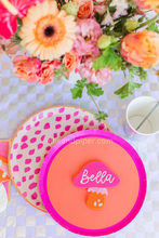 Hot Pink Spotted Dinner Plates - Ellie and Piper