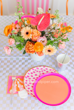 Hot Pink Spotted Dinner Plates - Ellie and Piper