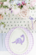 Check It! Purple Posse Dinner Plates - Ellie and Piper