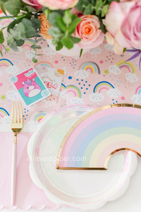 Pastel Rainbow Paper Plates - Ellie and Piper