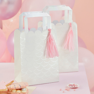 Iridescent and Pink Party Bags with Tassels - Ellie and Piper