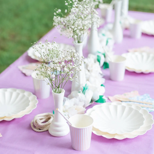 Eco-Friendly Purple Disposable Pastel Paper Table Cover - Ellie and Piper