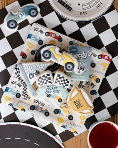 Miles Per Hour - Checkered Flag Table Runner - Ellie and Piper