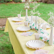 Eco-Friendly Yellow Disposable Pastel Paper Table Cover - Ellie and Piper