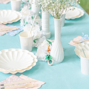 Eco-Friendly Blue Disposable Pastel Paper Party Tablecloth - Ellie and Piper