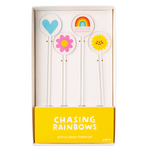 Chasing Rainbow Acrylic Drink Stirrers - Ellie and Piper