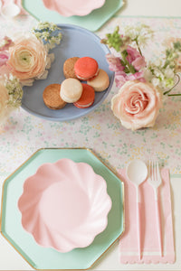 Blush Scalloped Edge Dinner Napkins - Ellie and Piper