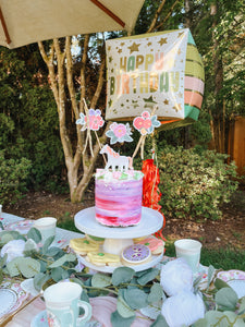 Garden Party Cake Topper - Ellie and Piper