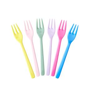 Bright Melamine Cake Forks (Set of 6) - Ellie and Piper