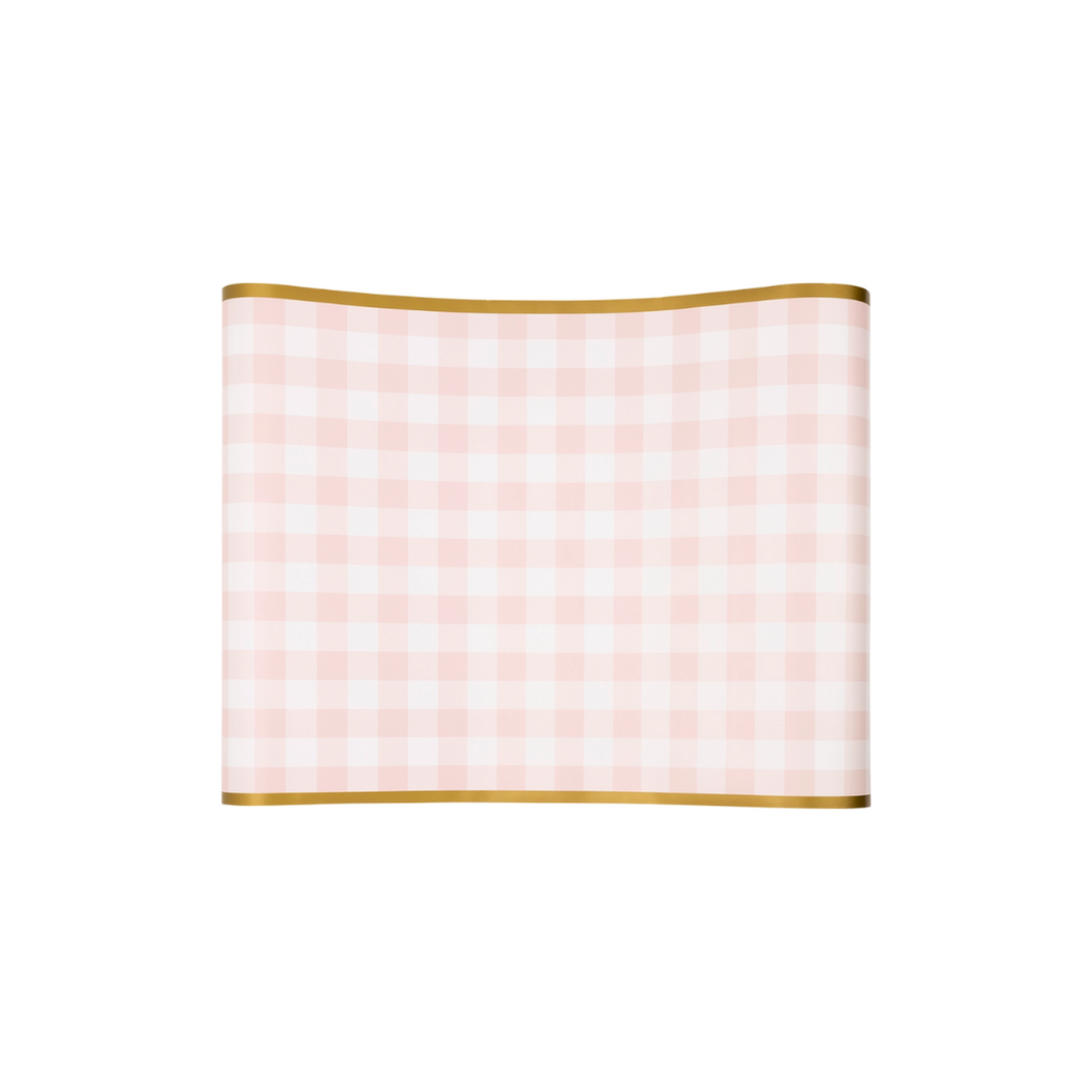 Pink Gingham Paper Table Runner - Ellie and Piper