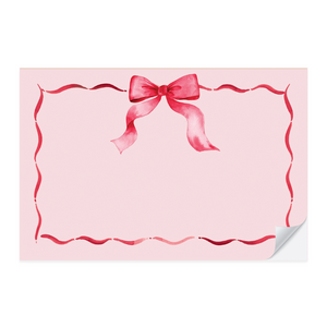 Red Ribbon Placemat Pad - Ellie and Piper