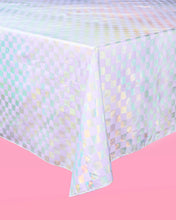 Iridescent Checkered Washable Tablecloth - Ellie and Piper