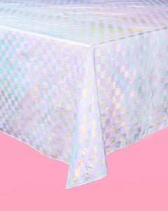 Iridescent Checkered Washable Tablecloth - Ellie and Piper