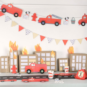 Fire Truck Plates - Ellie and Piper