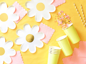 Yellow Tall Party Paper Cups - Ellie and Piper