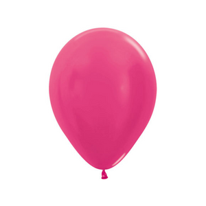 11" Metallic Fuchsia Pink Latex Balloon - Ellie and Piper