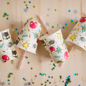 Superhero Paper Cups - Ellie and Piper