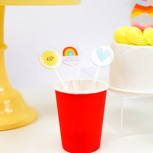 Chasing Rainbow Acrylic Drink Stirrers - Ellie and Piper