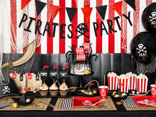 Black Pirates Party Banner - Ellie and Piper