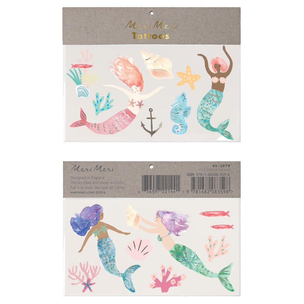 Mermaid Temporary Tattoos - Ellie and Piper