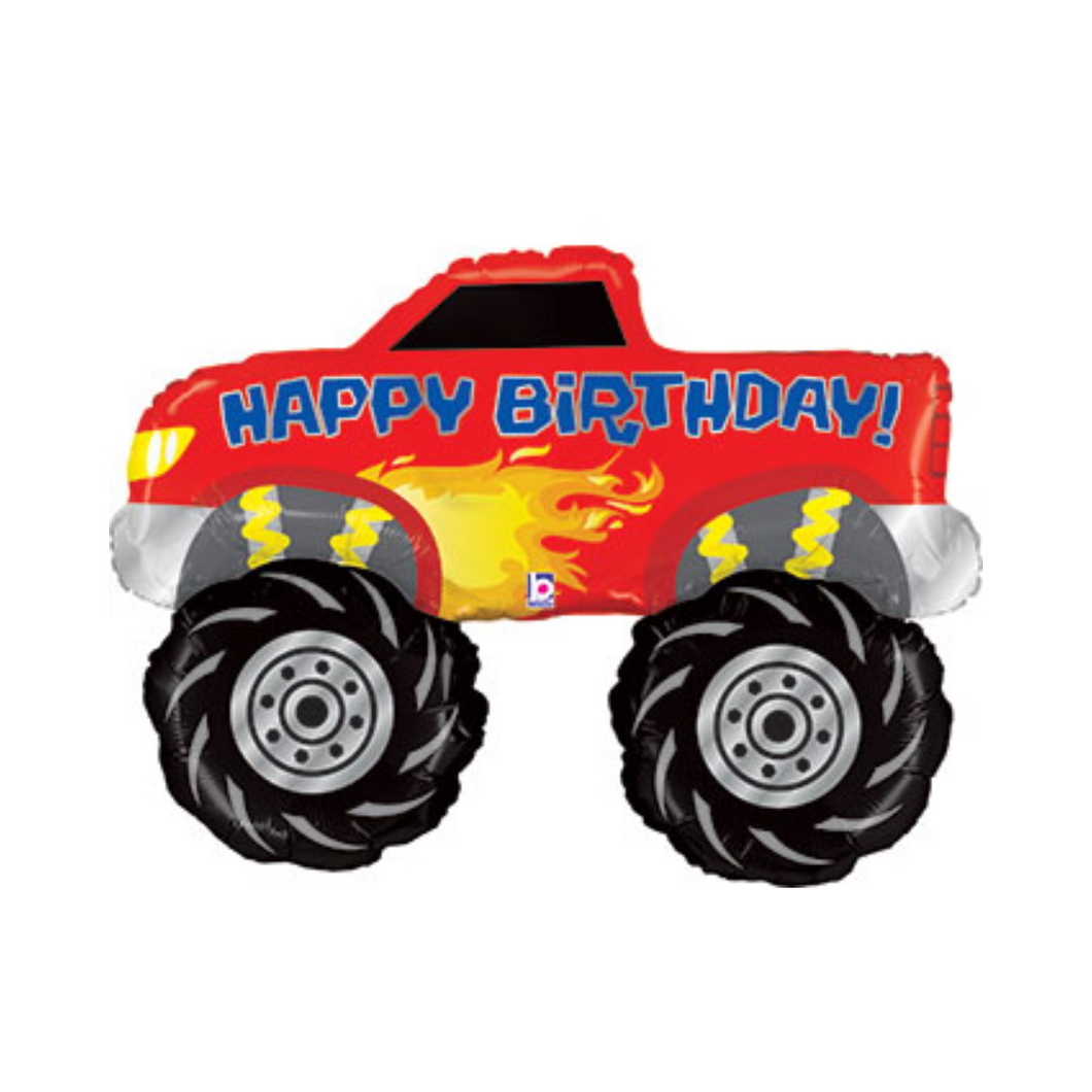 Monster Truck Birthday Foil Balloon - Ellie and Piper