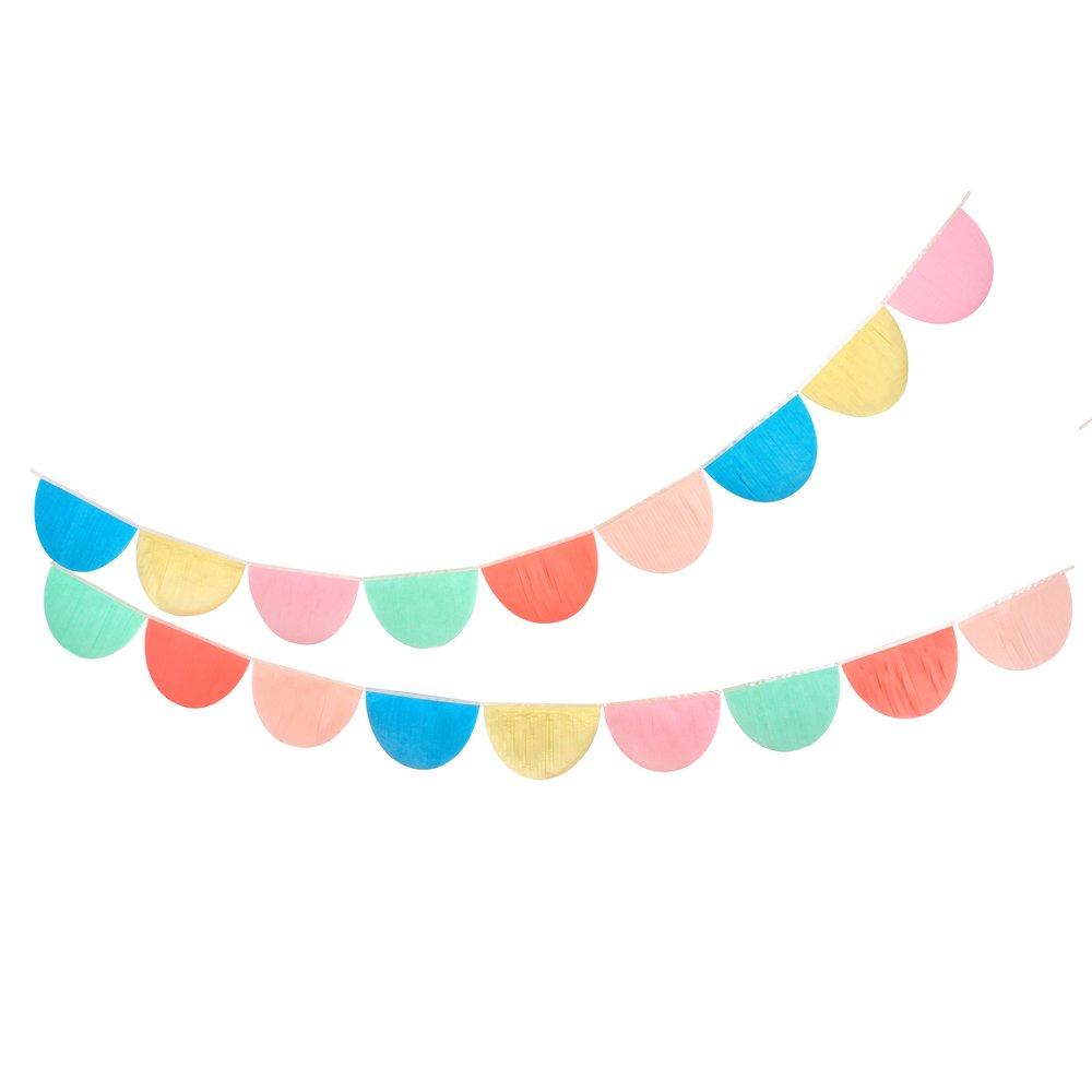 Rainbow Tissue Paper Scallop Garlands - Ellie and Piper