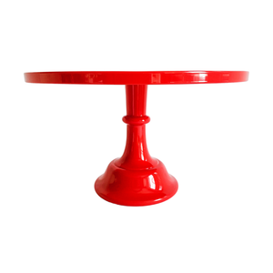 Red Melamine Pedestal Cake Stand - Ellie and Piper