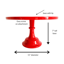 Red Melamine Pedestal Cake Stand - Ellie and Piper