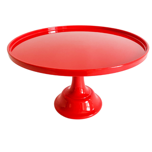 Red Melamine Pedestal Cake Stand - Ellie and Piper