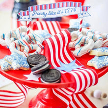 Red Melamine Pedestal Cake Stand - Ellie and Piper