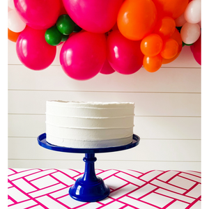 Royal Blue Melamine Pedestal Cake Stand - Ellie and Piper