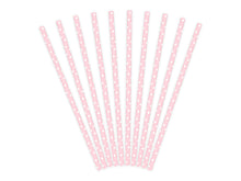 Light Pink Polka Dot Straws - Ellie and Piper