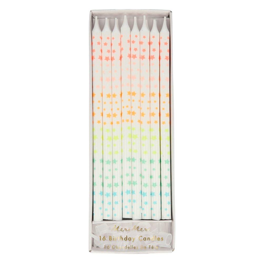 Star Rainbow Pattern Candles - Ellie and Piper