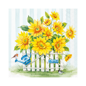 Sunflower Garden Paper Cocktail Napkins - Ellie and Piper