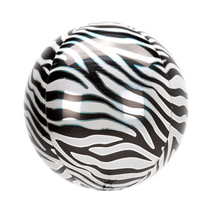 Zebra Print Orbz Balloon - Ellie and Piper