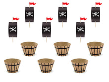 Black and Red Pirates Party Cupcake Kit - Ellie and Piper