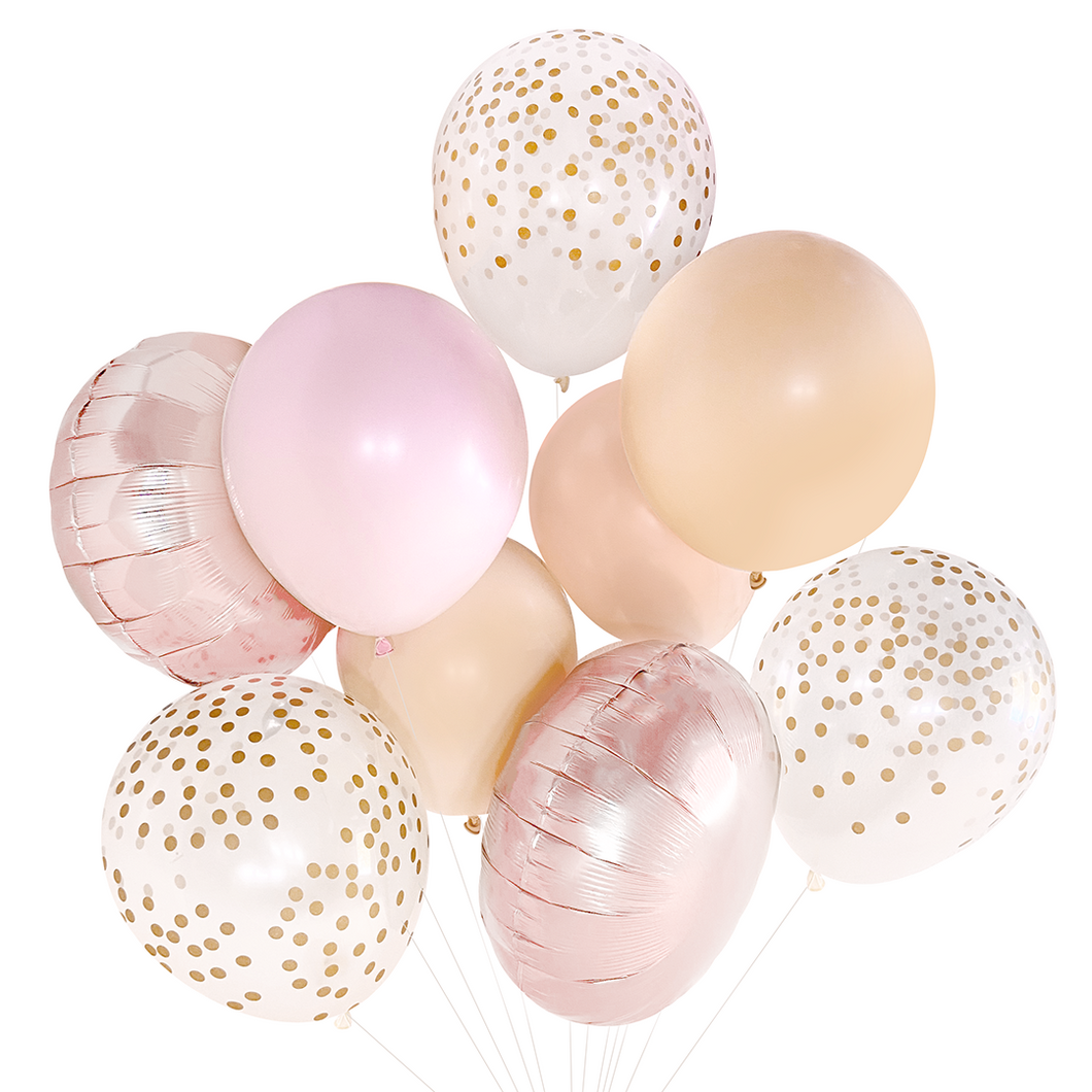 Balloon Bouquet - Blush and Rose Gold - Ellie and Piper