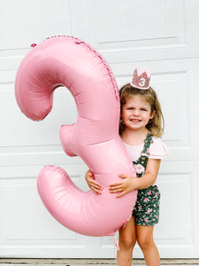 Jumbo Number Balloon Light Pink - Ellie and Piper