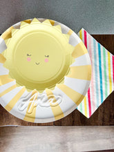 Yellow Stripe Dinner Plates - Ellie and Piper