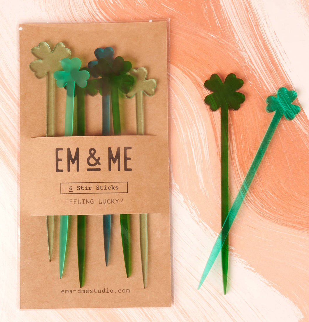 Feeling Lucky Stir Sticks (Set of 6) - Ellie and Piper