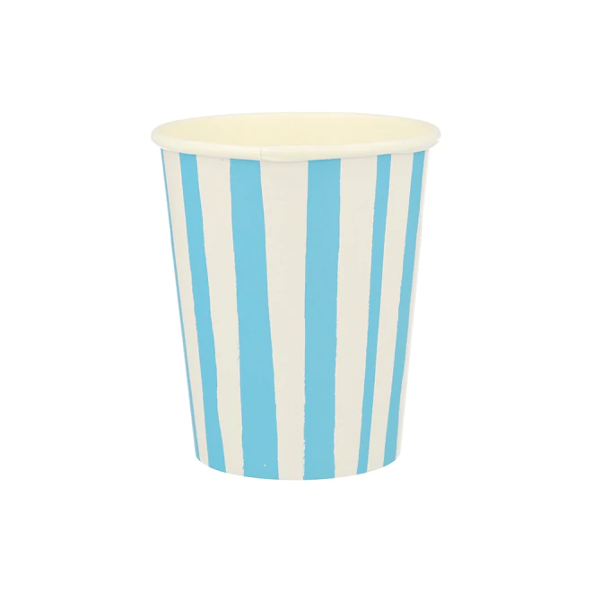 Blue Stripe Cups - Ellie and Piper