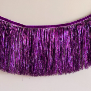 Tinsel Fringe Garland - Purple - Ellie and Piper