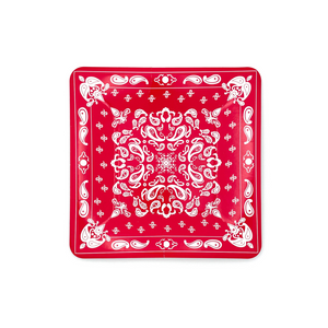 Red Bandana Dessert Plates - Ellie and Piper